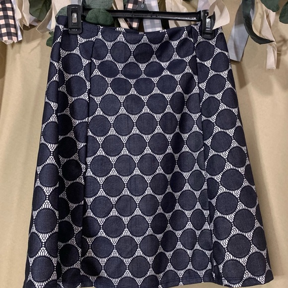 Renee C | Maybell Navy and Lace Detail Skirt | S - NWT - Picture 6 of 6